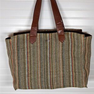 Sun 'n' Sand Woven Multicolored Tote Bag